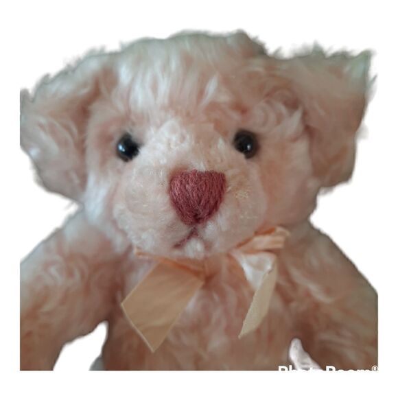 Russ Berries Pink Isabella Plush 8" Stuffed Animal Bears ribbon corduroy paws - Picture 2 of 7